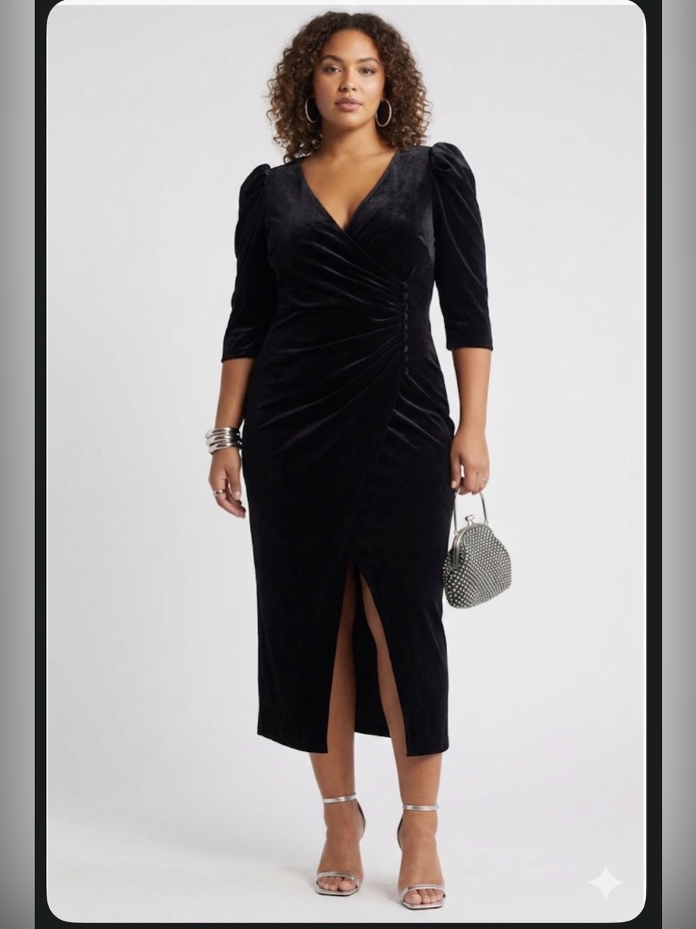 NWT Chelsea28 Black Velvet Dress Sz XL